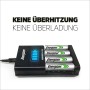 Energizer Schnell-Ladegerät mit 4 AA Akkus. Ladegerät mit Ladezustandsanzeige.
