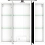 Weißer Held Möbel 3D-Spiegelschrank Rom 70 cm mit LED-Leuchte und Glasböden.