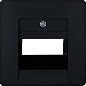 Kopp UAE Abdeckung Paris, mattschwarz, für Datendose und UAE-Anschlussdose.