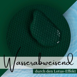 Grüne Sensalux Tischdecke: Wasserabweisend dank Lotuseffekt. Ideal für Partys & Events.