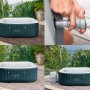 Bestway LAY-Z-SPA Ibiza AirJet, dunkelgrüner, eckiger aufblasbarer Whirlpool für bis zu 6 Personen.