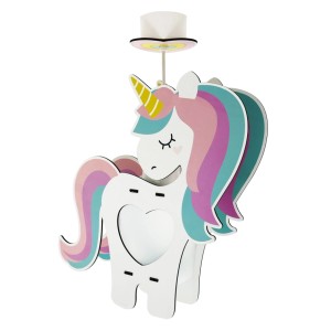 Dalber KinderDeckenlampe Einhorn: Deckenleuchte mit Einhorn-Motiv für das Kinderzimmer.