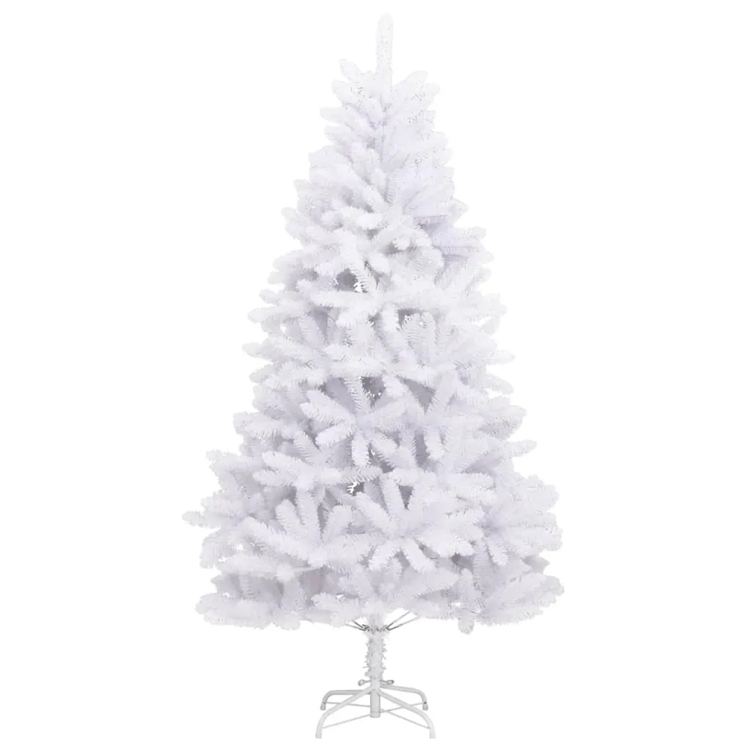 vidaXL Künstlicher Weihnachtsbaum Klappbar mit Ständer Weiß 210 cm 357787