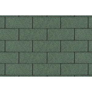 Grüne Bitumen Rechteckschindeln für die Bedachung, 2 m² pro Paket.