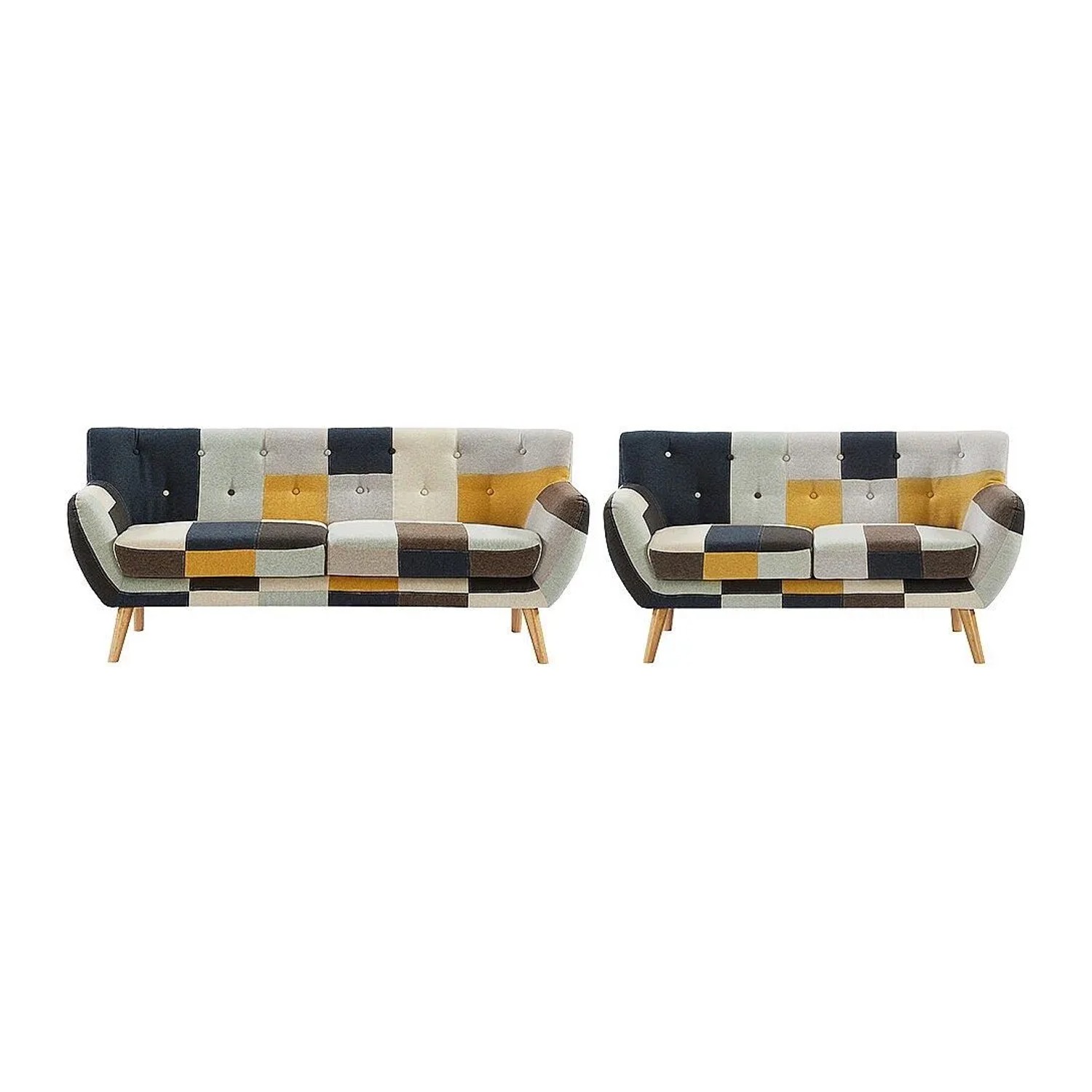 Vente-unique Couchgarnitur Serti Mehrfarbig 188 cm  158 cm