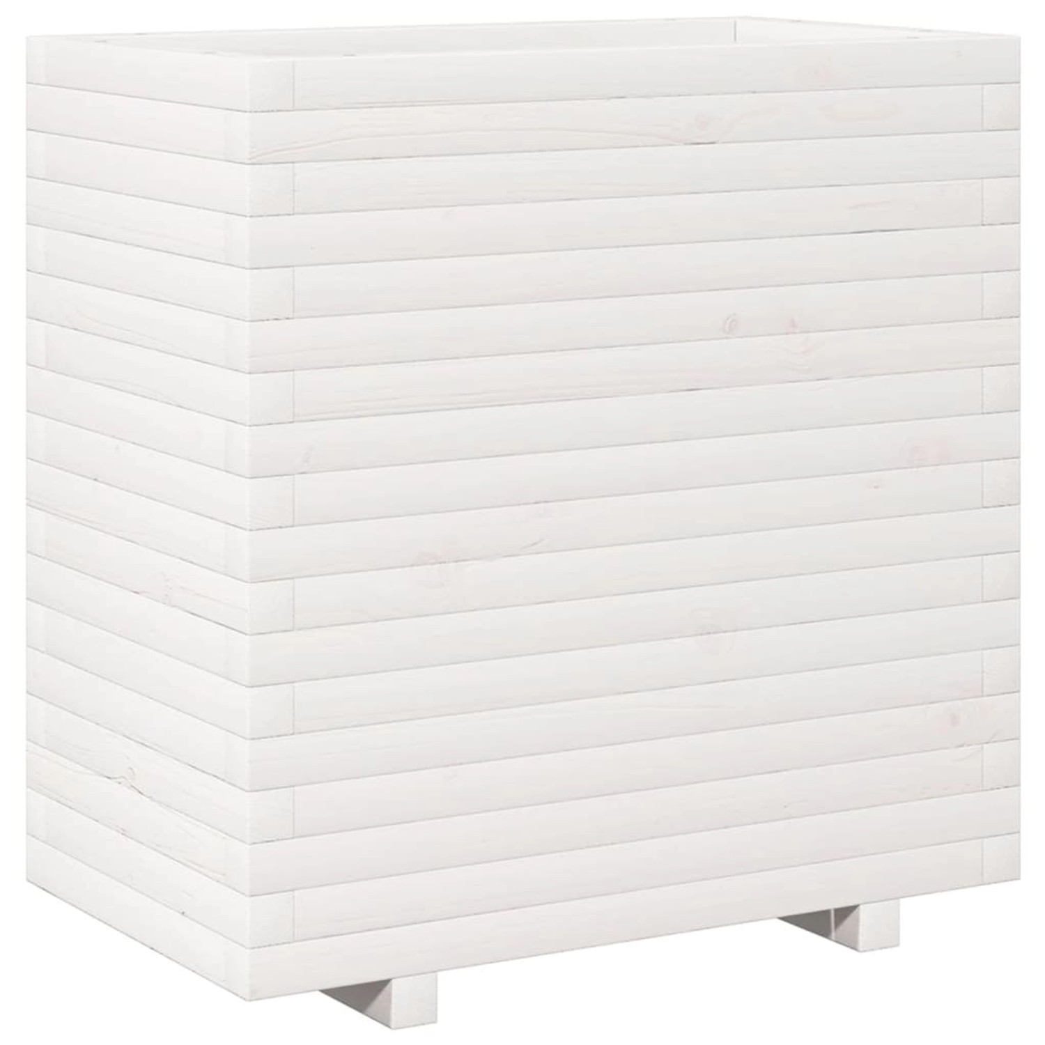 vidaXL Pflanzkübel Weiß 70x40x72,5 cm Massivholz Kiefer 3282590 günstig online kaufen
