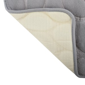 Graue MSV Badematte Kiesel (50x80 cm) mit rutschfester Unterseite.