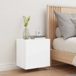 Weißer vidaXL TV-Wandschrank (40,5x30x40 cm) aus Holzwerkstoff im Schlafzimmer.
