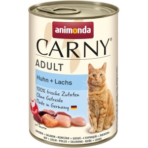 Animonda Carny Adult Katzen-Nassfutter Huhn & Lachs, 400g Dose.
