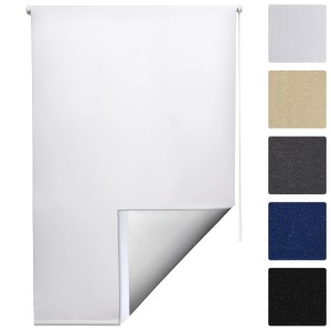 Weißes Sol Royal Thermorollo SolReflect T42, 95x160cm, mit Thermobeschichtung und seitlicher Bedienkette.
