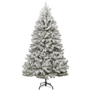 Beschneiter, klappbarer, künstlicher Weihnachtsbaum, 180 cm hoch, auf Metallständer.