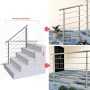 Edelstahl Geländer 120 cm mit 5 Querstäben für Treppen und ebene Flächen, gebürstetes Design für Innen & Außen.