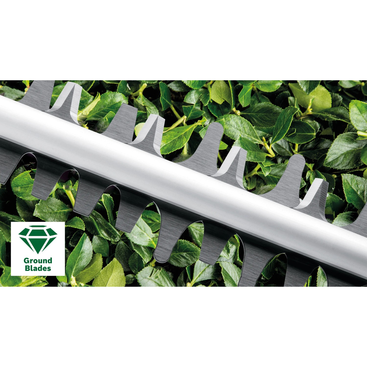 Messer der Bosch UniversalHedgeCut 60 Elektro-Heckenschere im Detail.