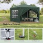 WOLTU Pavillon Pop-Up Wasserdichter Sonnenschutz Pagodenzelt 3x3 m Grün_4