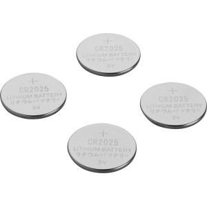 Vier CR2025 Lithium Knopfzellen Batterien, 3V für Uhren und mehr.