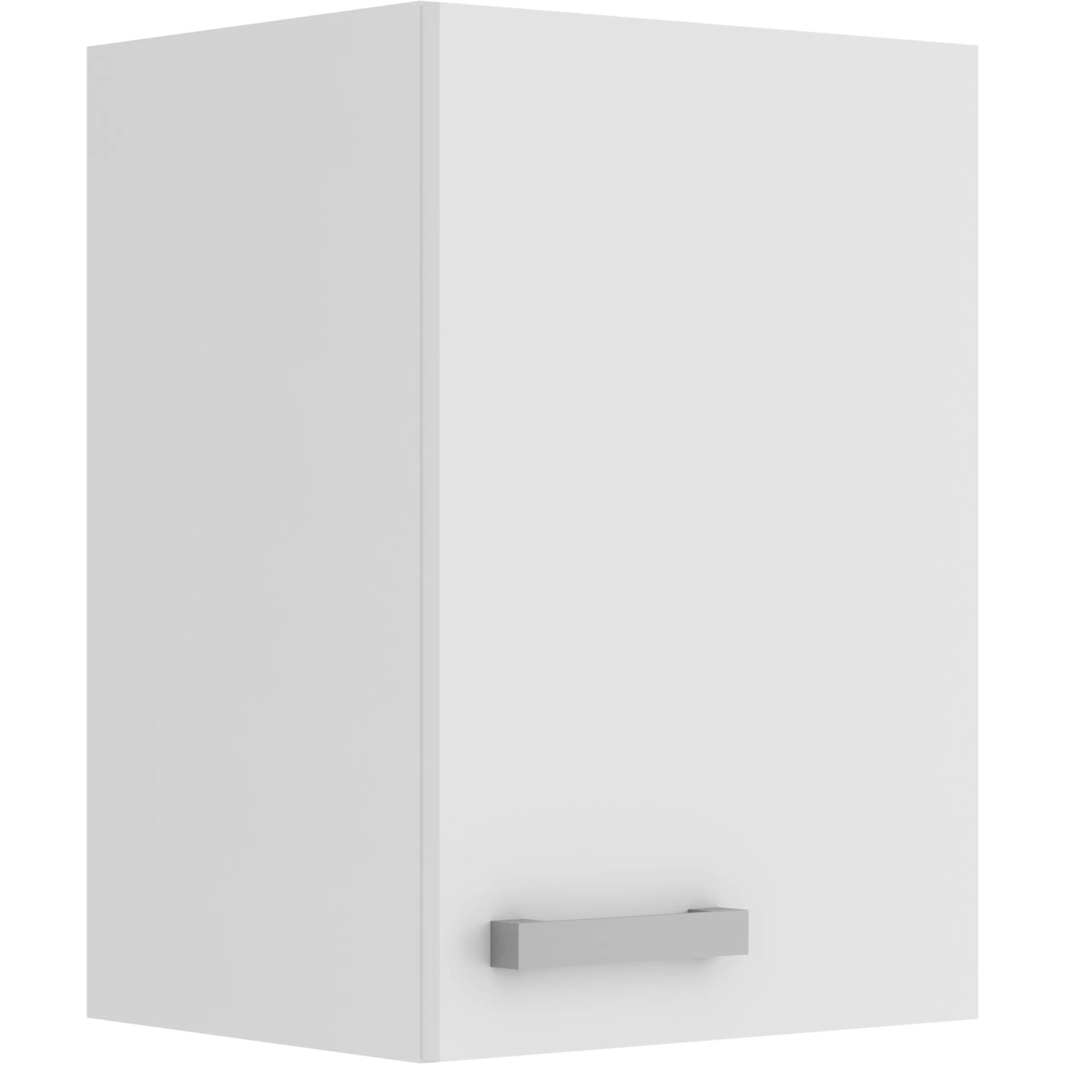 OPTIFIT Oslo214 Küchen-Hängeschrank, 40 cm, Feinstruktur Weiß, mit Alu-Optik Griff.