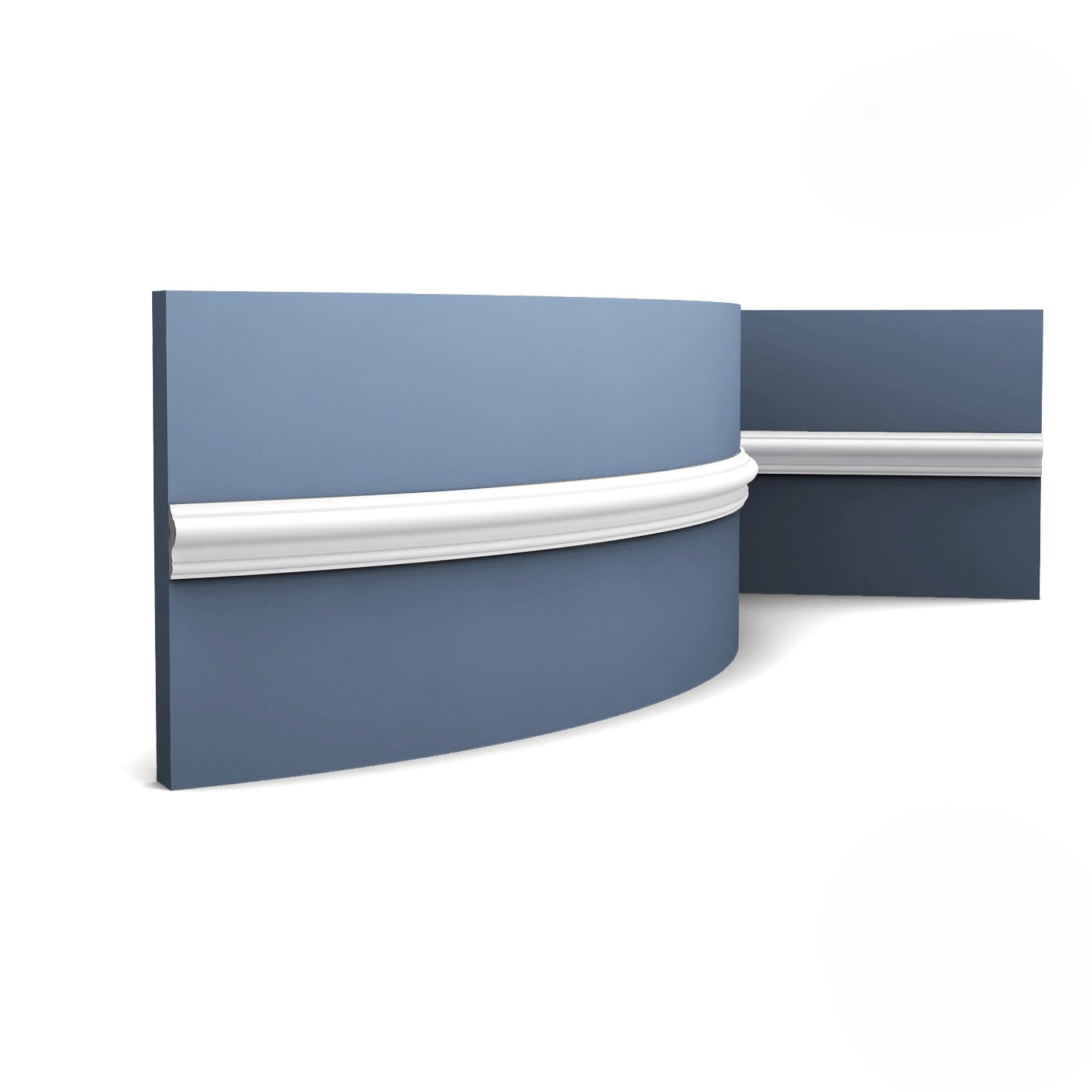 ORAC DECOR PX201F AXXENT Flexible Wandleiste Zierleiste Stuckleiste 2 m 200 cm x 0,8 cm x 2,5 cm Weiß