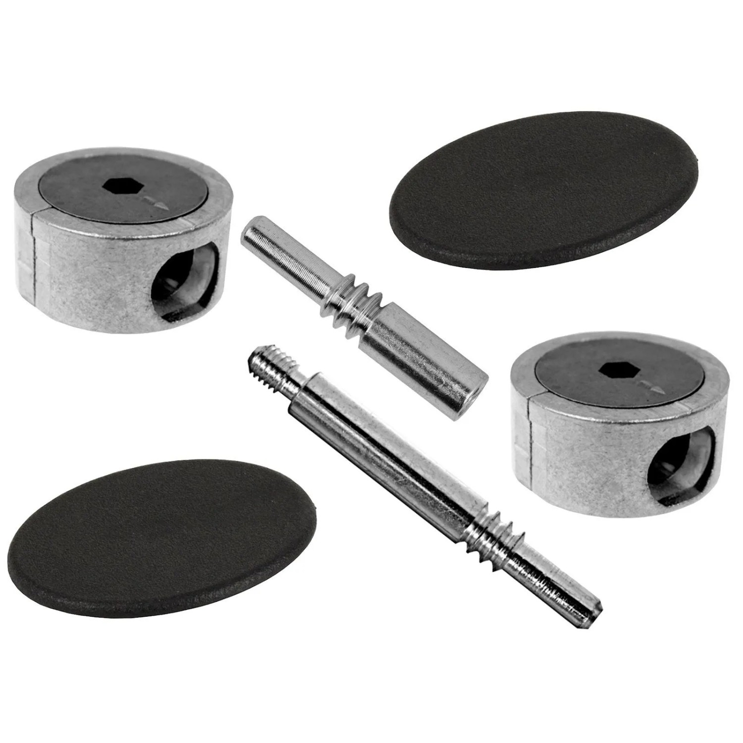 SOTECH Plattenverbinder FUERTE 134 mm Metall mit Schwarzen Kunststoffabdeckungen