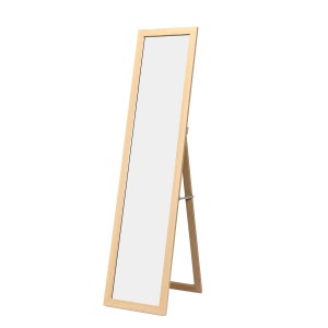 Costway 2 In 1 Ganzkörperspiegel Ankleidespiegel 37x155cm Natur