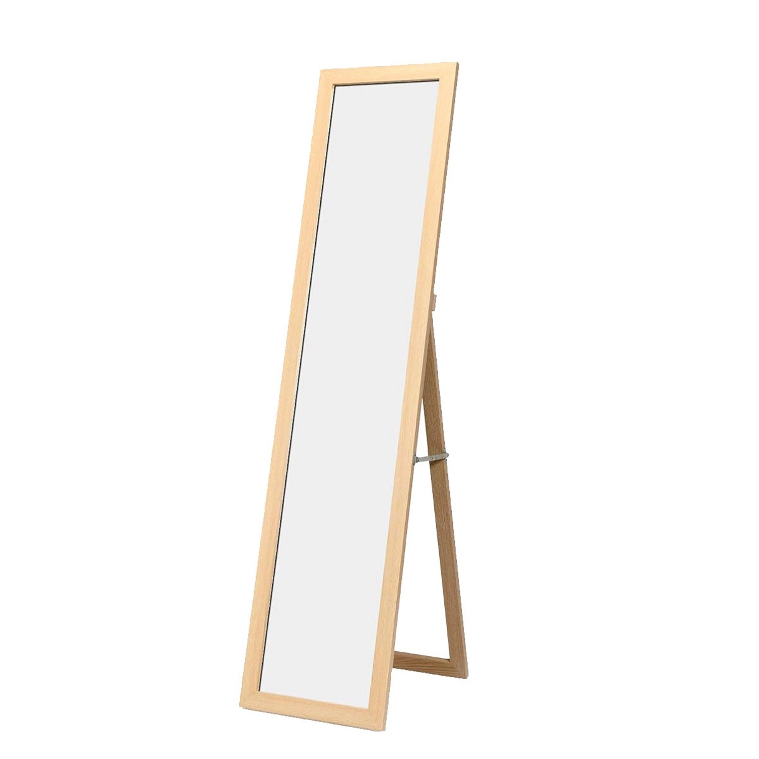 Costway 2 In 1 Ganzkörperspiegel Ankleidespiegel 37x155cm Natur