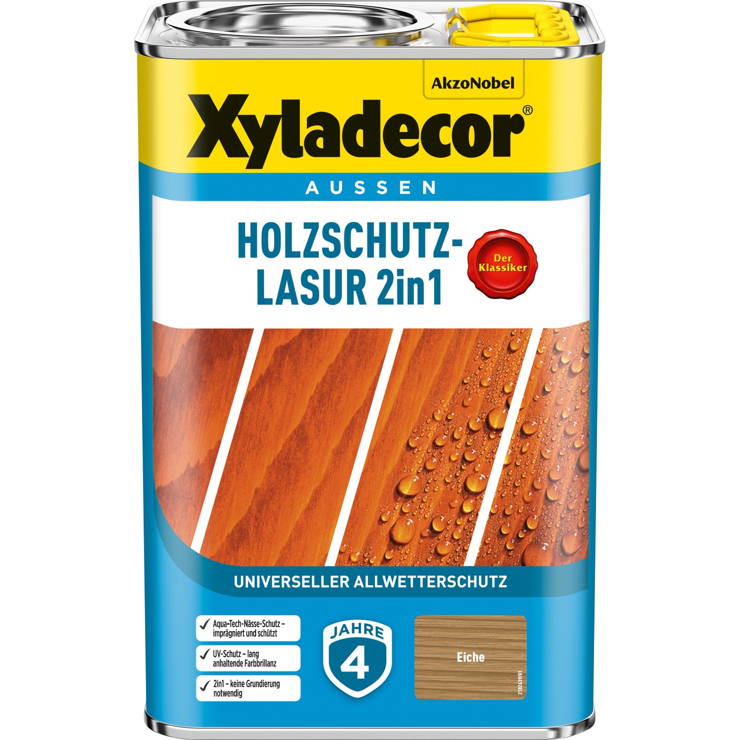 Xyladecor Holzschutz-Lasur 2in1 Eiche matt 4,