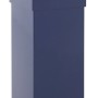 Blauer, eckiger PROREGAL Abfallbehälter Haiti mit Push-Deckel, 110 Liter.