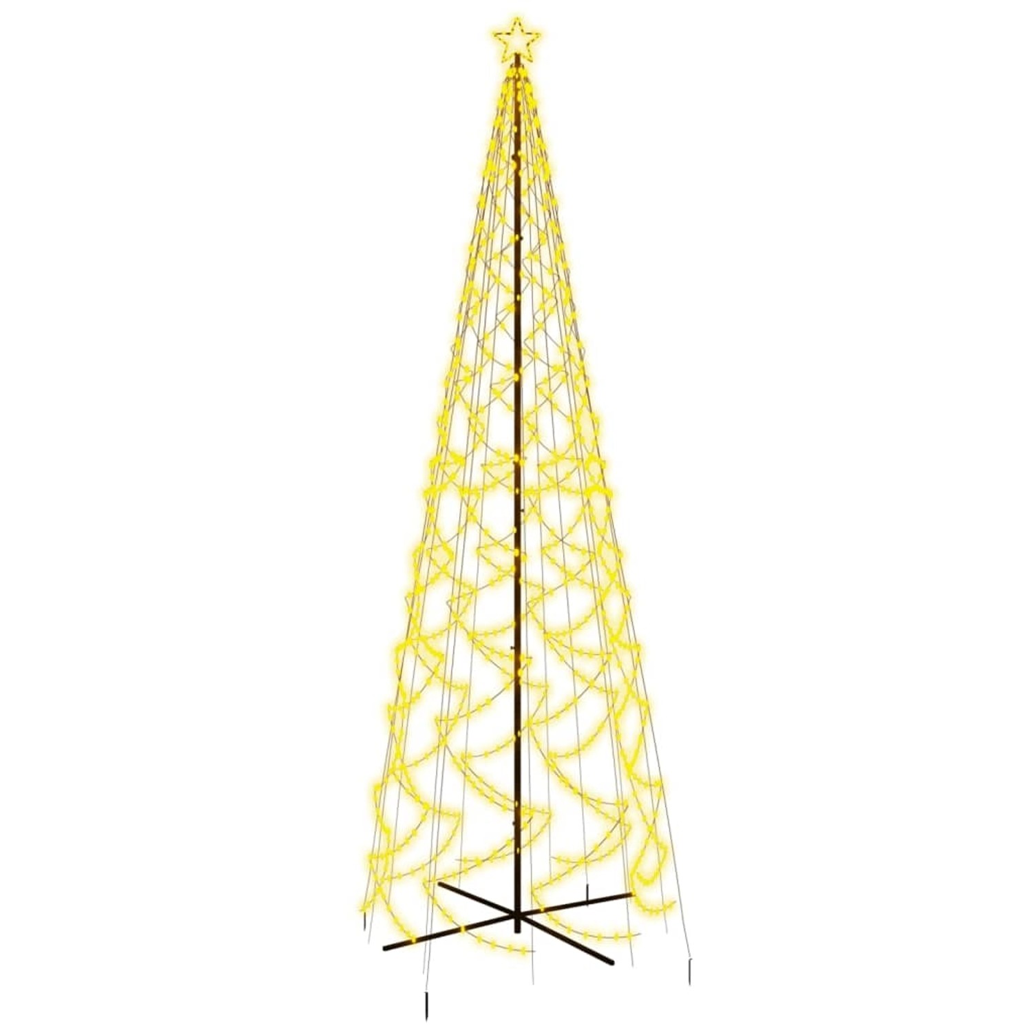 Thumbnail - vidaXL LED-Weihnachtsbaum Kegelform Warmweiß 1400 LEDs 160x500 cm