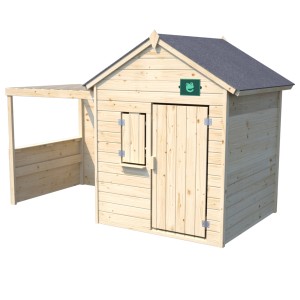 Soulet Kinderspielhaus Alpaga aus Holz mit Pergola, 244x128x163 cm.