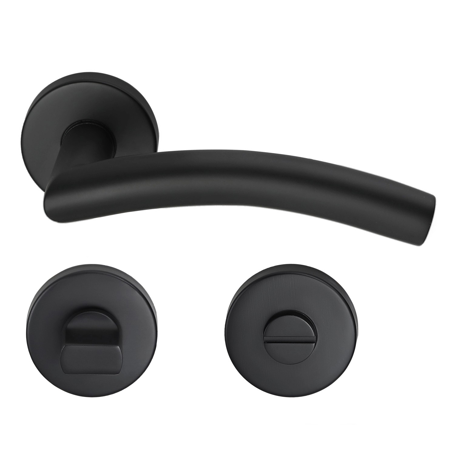 MeinTürgriff Drückergarnitur Neapel Edelstahl Schwarz Türgriff Türdrücker R günstig online kaufen