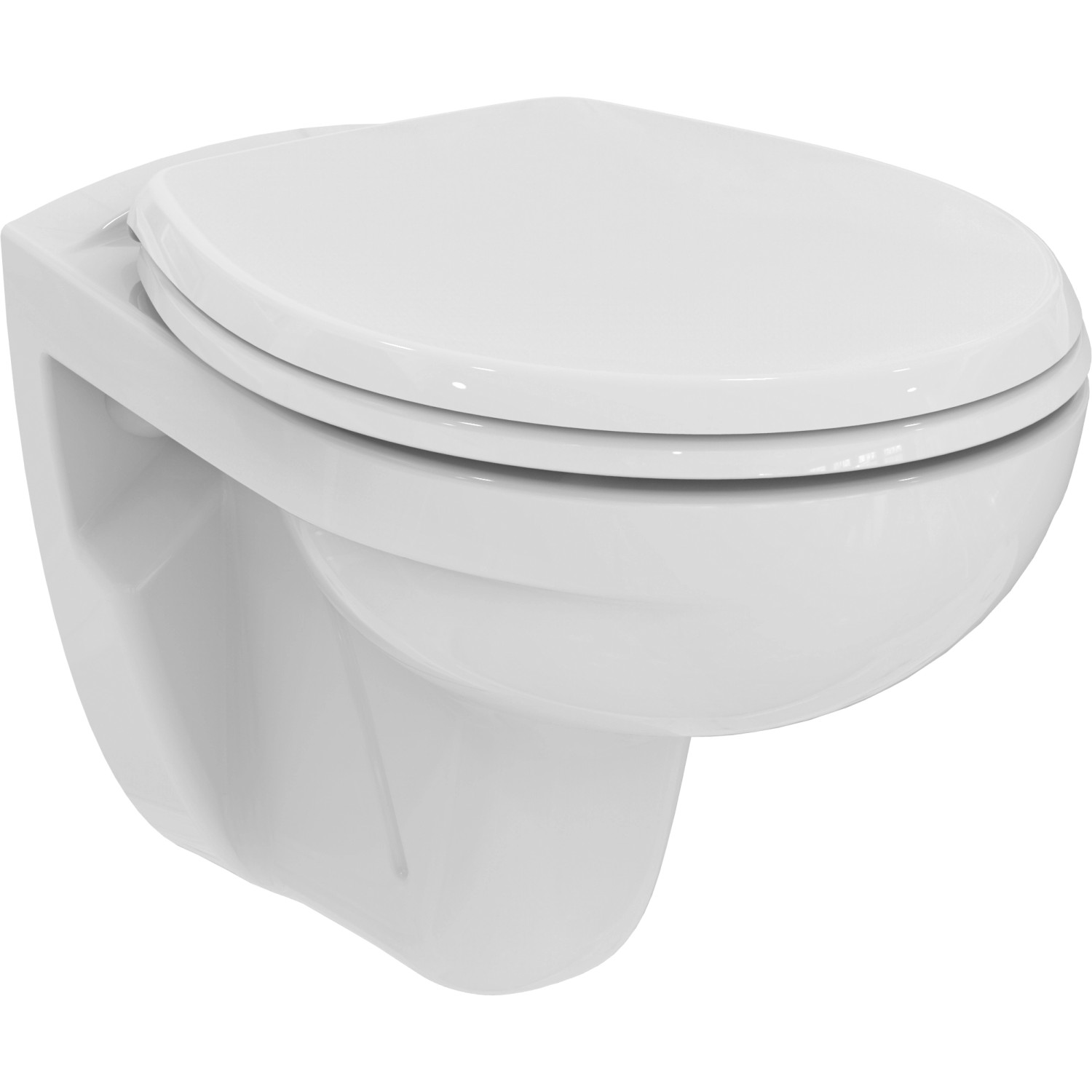 Ideal Standard WC-Paket Eurovit ohne Spülrand inkl. WC-Sitz Weiß (Alpin)