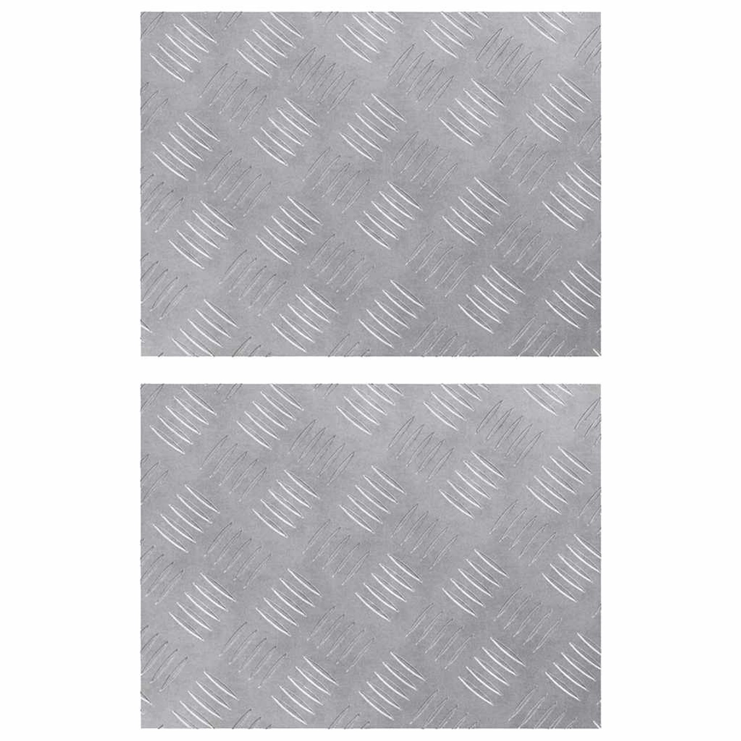 vidaXL Rautenscheiben 2 Stk Silber 40 x 30 cm Aluminium 4104289