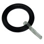 Gardinia Gardinenring mit Haken, schwarz-matt, für Gardinenstangen bis 28mm Durchmesser.