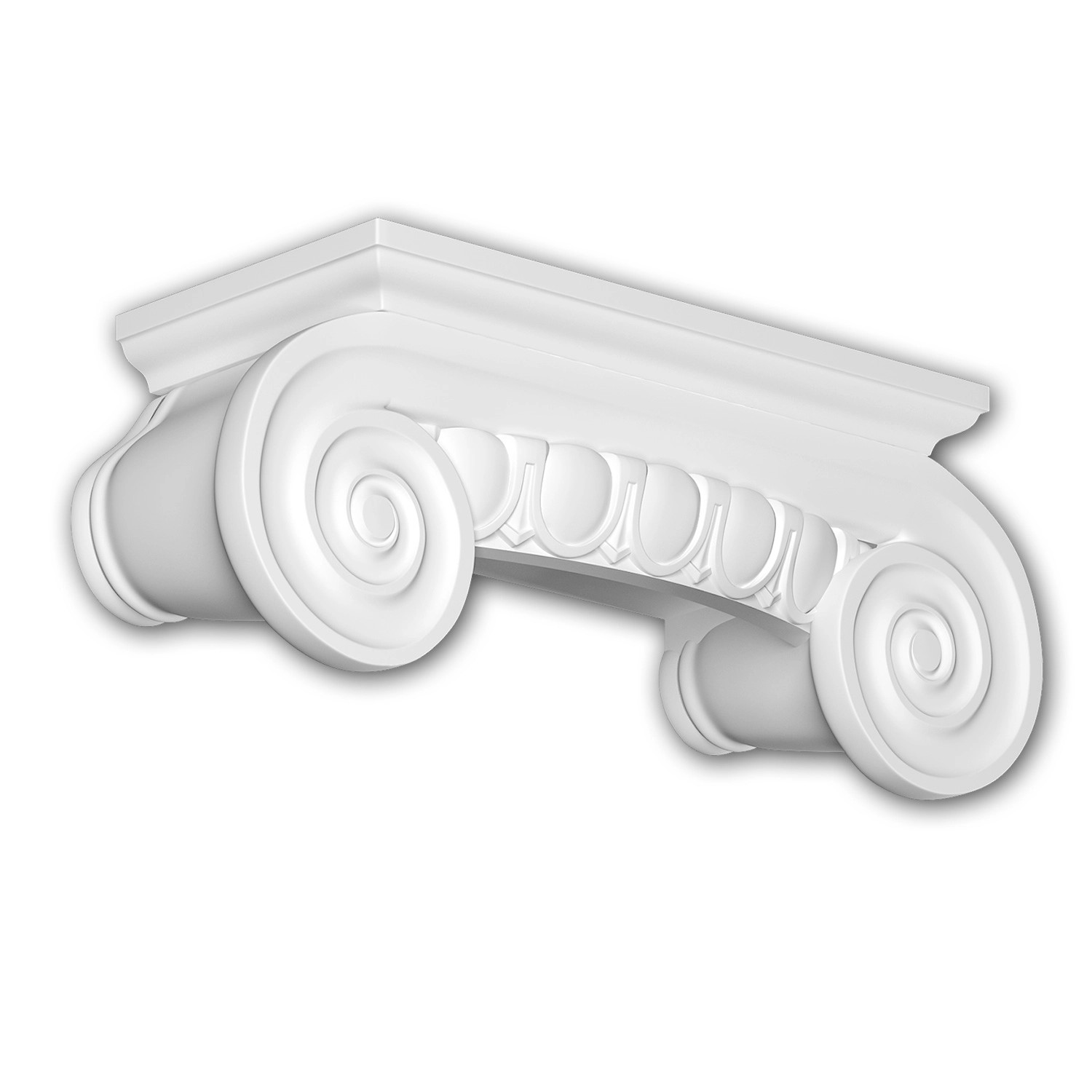 PROFHOME 415202 Halbsäulen Kapitell Fassadenstuck Säule Fassaden Element 63,5 cm x 27 cm x 24,1 cm Weiß