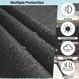 Anthrazitfarbene WOLTU Zaunblende (1x10m) aus HDPE-Gewebe, ideal als Sicht- und Windschutz.