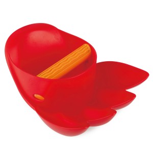 Rote Hape Power-Klaue aus Kunststoff für Sand und Spielplätze.