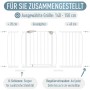 ib style Türschutzgitter Berrin 58-185cm Treppenschutzgitter für Kinder und Haustiere Ohne Bohren Weiß 140-150 cm_9
