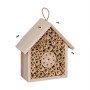 Relaxdays Bienenhotel Holz Bambus Natur Unbehandelt 20,5 cm x 19,5 cm x 8,5 cm