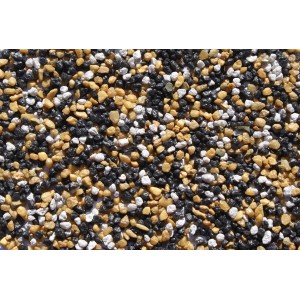 Nuber Aquarien-Zierkies, 3-5 mm, Natur Bunt Mix, 5 kg. Bodengrund für Aquarien mit abgerundeten Kanten.