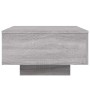 Moderner Couchtisch vidaXL mit LED-Beleuchtung, Grau Sonoma, 55x55x31 cm.