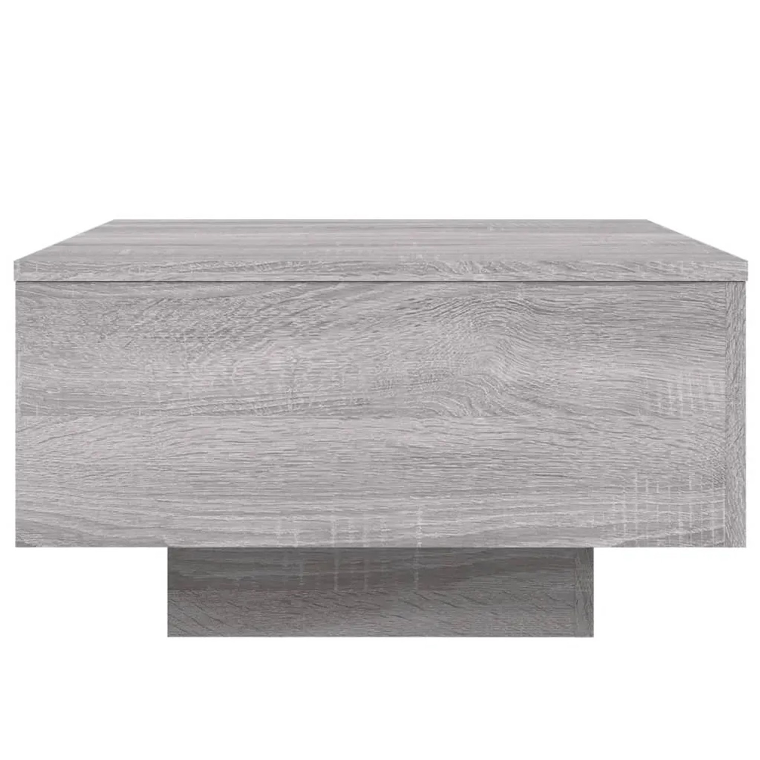 Moderner Couchtisch vidaXL mit LED-Beleuchtung, Grau Sonoma, 55x55x31 cm.