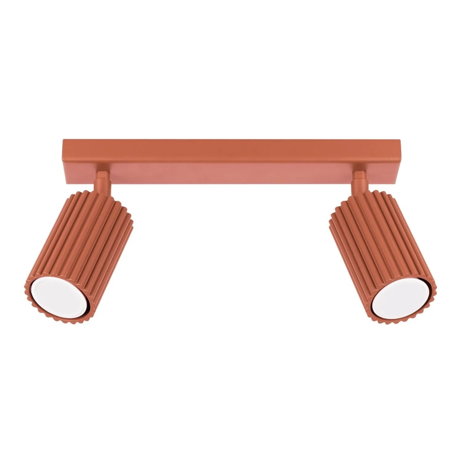 Licht-Erlebnisse Spot Strahler Aluminium GU10 30 CM Breit Ockerrot 2-Flammig Länglich Modern