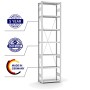 Lichtgraues PROREGAL Fachbodenregal mit 7 Ebenen, einseitig nutzbar, 300x75x30 cm.