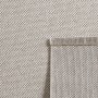 Ayyildiz Kurzflorteppich Loom 4300, creme, Detailansicht der Textur und des Teppichrückens.
