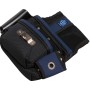 LUX Nageltasche mit 2 Fächern für Arbeitsgürtel, Nylongewebe, blau/schwarz.