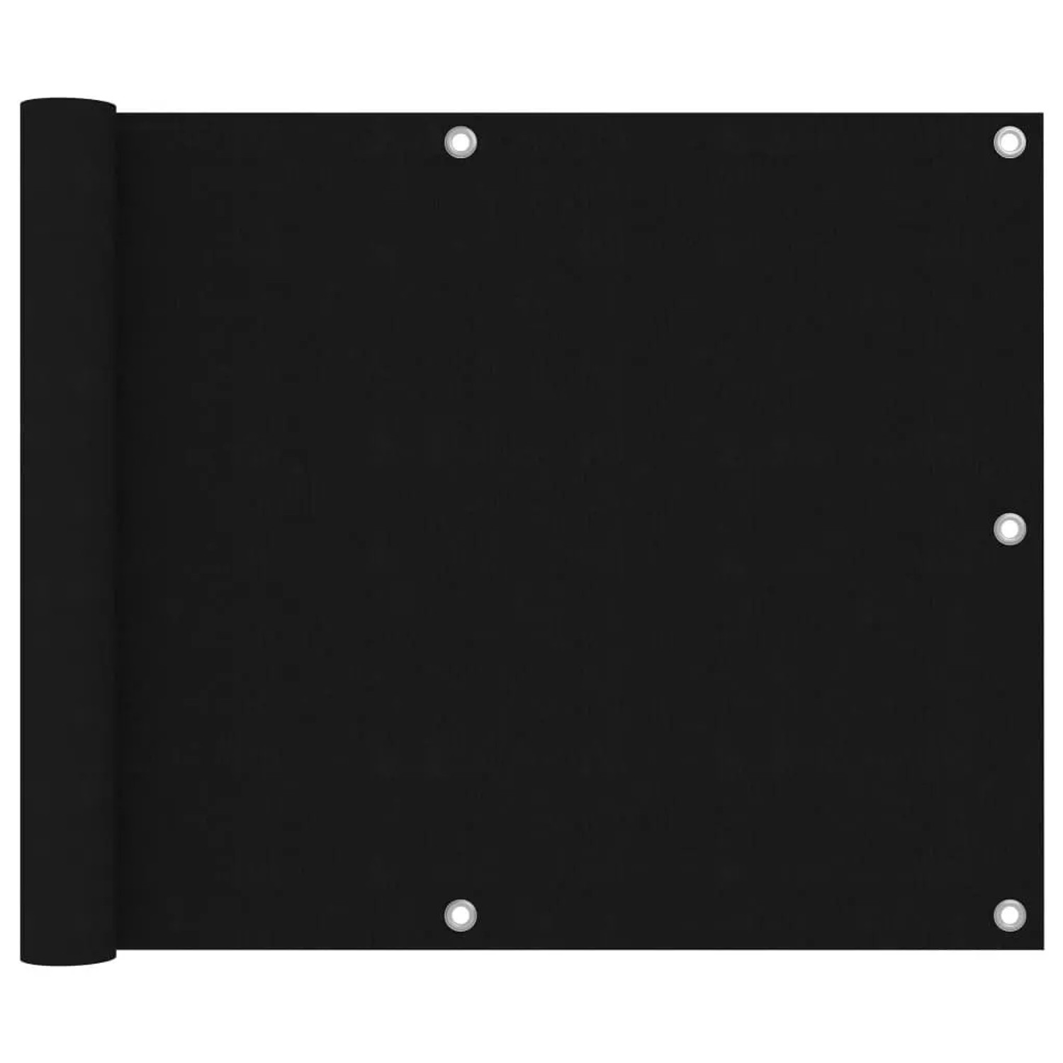 vidaXL Balkon-Sichtschutz Schwarz 75x600 cm Oxford-Gewebe 135059