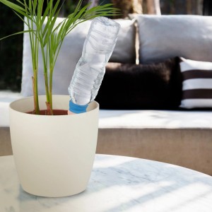 Relaxdays Bewässerungskegel 4er Set Keramik Terrakotta Blau Automatisch Wasserdurchlässig 11,5 cm x 4,5 cm 0,07 kg
