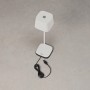 Weiße Konstsmide LED Tischleuchte Capri für Innen & Außen, mit USB-Kabel.