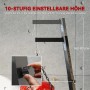 SPORTNOW Boxsackständer aus Stahl, schwarz. Detail der 10-stufigen Höhenverstellung (162-205 cm) für individuelles Boxtraining.