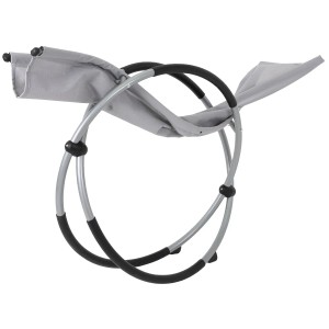 Hellgraue ECD Germany Schaukelliege mit Stahlrahmen, klappbar für Garten & Terrasse.