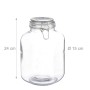 Transparentes Einmachglas mit Bügelverschluss, 2er Set, 24 cm hoch, 15 cm Ø. Ideal für Küche & Vorräte.